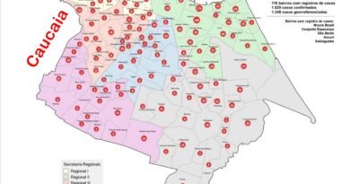 A Secretaria Municipal de Saúde de Fortaleza divulgou nesta quarta-feira (15) mapa com cenário epidemiológico da Covid-19 por bairro